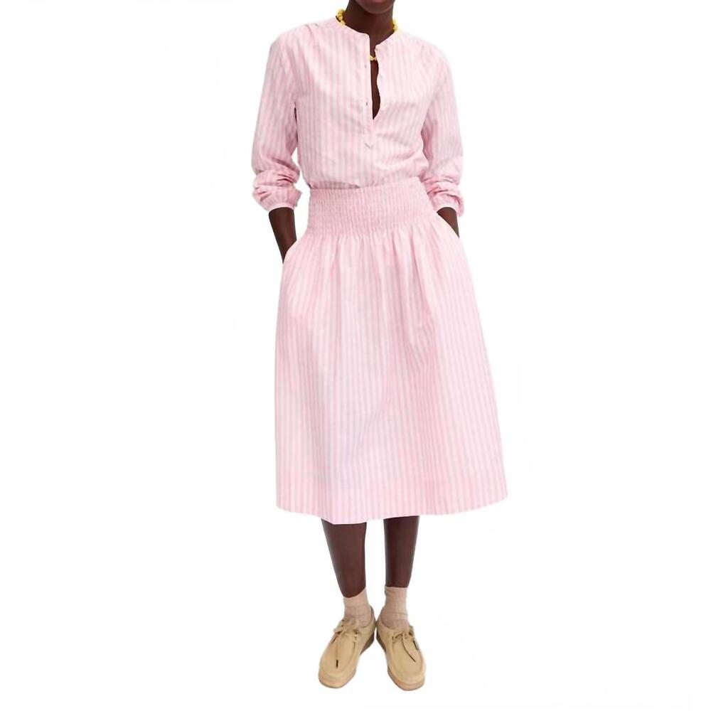 NEW CLARE V. zoe midi skirt in peony